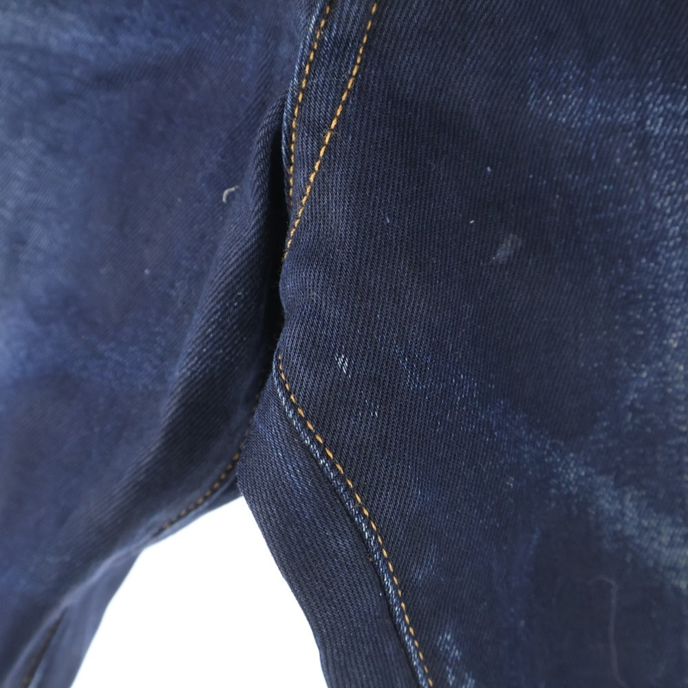 G-STAR RAW(ジースターロウ) メタルロゴプレート ジップフライ スリム ストレート デニム パンツ ネイビー D05385-6131-071