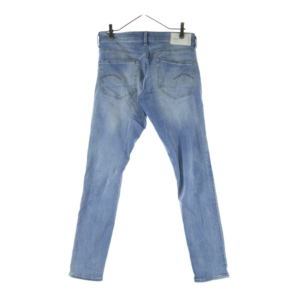 G-STAR RAW(ジースターロウ) ホワイトパッチ ジップフライ スリム ストレート デニム パンツ インディゴ D01159-9136-424