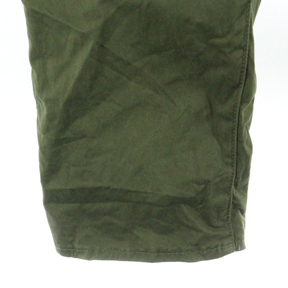 G-STAR RAW(ジースターロウ) レザーパッチ ジップフライ コットン テーパード パンツ カーキ D06321-5126-724