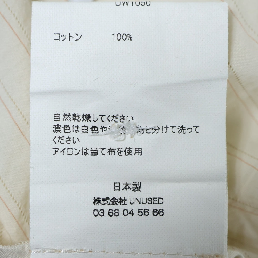UNUSED(アンユーズド) STRIPE PANTS ストライプ柄 イージーパンツ ベージュ UW1050