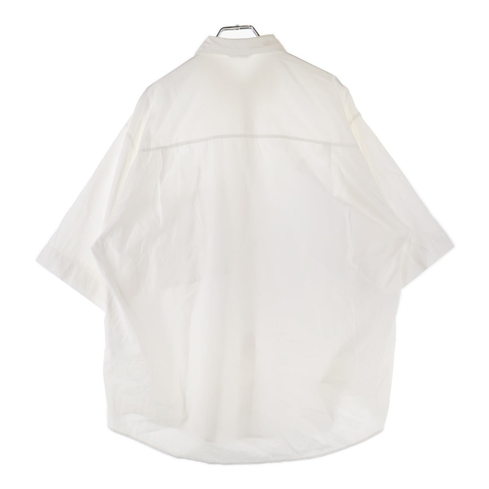 AURALEE(オーラリー) WASHED FINX TWILL HALF SLEEVED BIG SHIRTS フィンクスツイル ビッグ 半袖シャツ ホワイト A8SS03TN