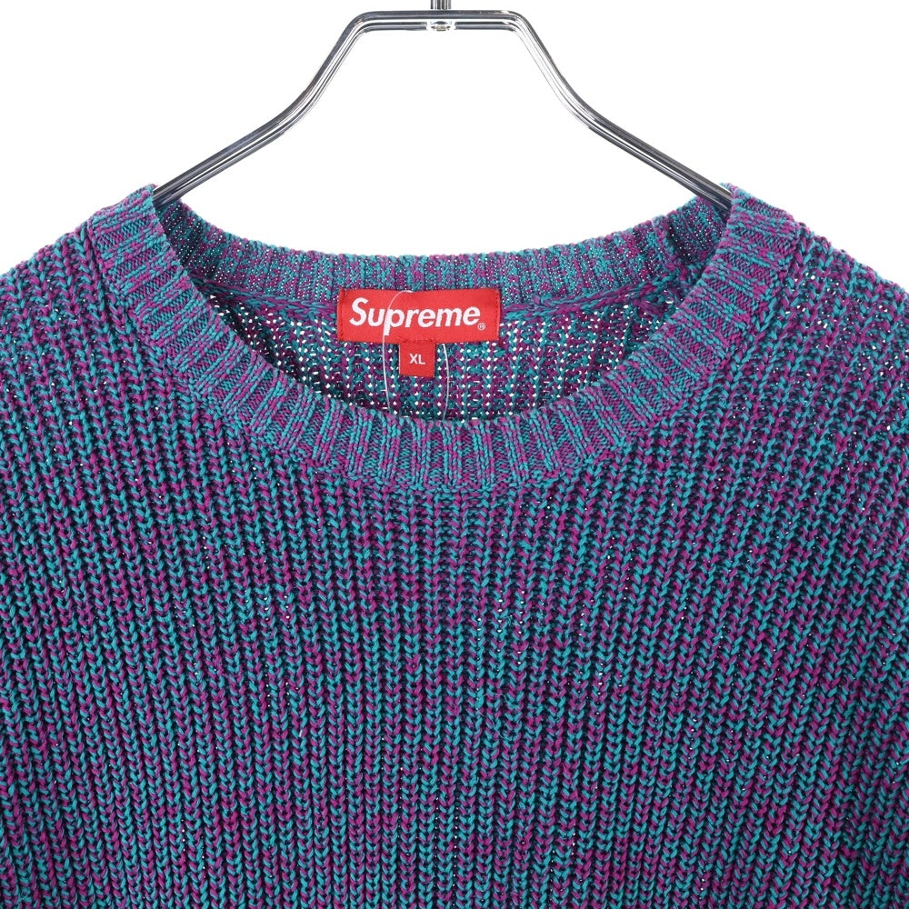 SUPREME(シュプリーム) 21AW Melange Rib Knit Sweater Small Box Logo スモールボックスロゴ メランジリブニット セーター マルチカラー