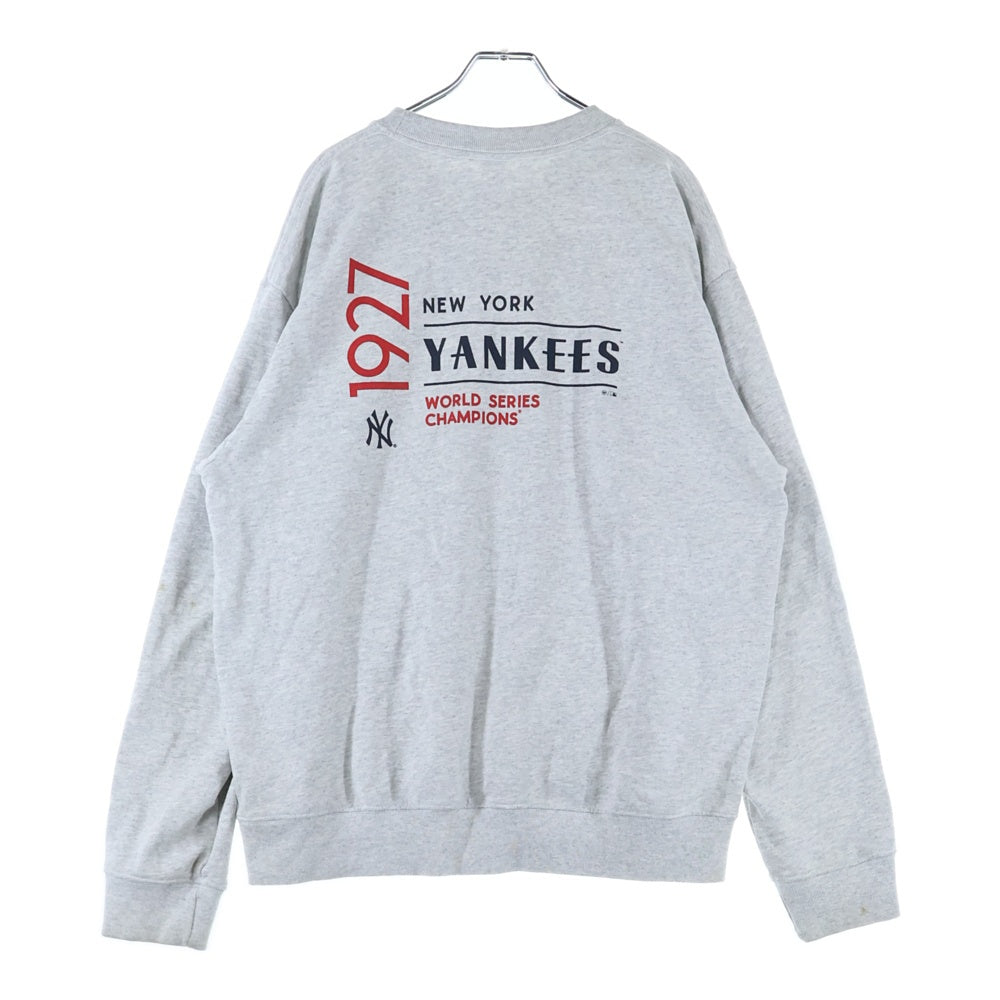 SPORTY&RICH(スポーティーアンドリッチ) Yankees crewneck sweat GREY USA製 ニューヨークヤンキース クルーネック スウェット トレーナー グレー