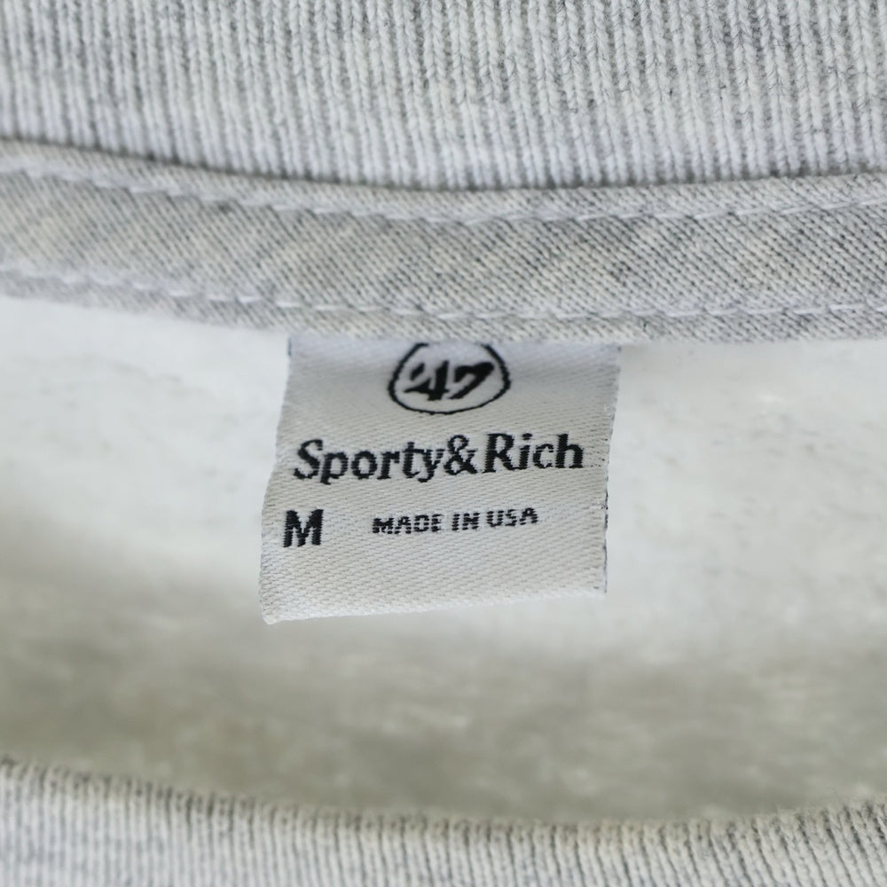 SPORTY&RICH(スポーティーアンドリッチ) Yankees crewneck sweat GREY USA製 ニューヨークヤンキース クルーネック スウェット トレーナー グレー