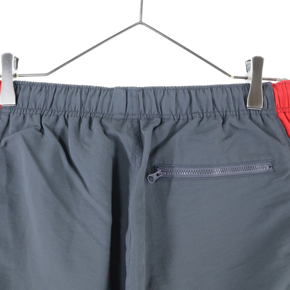 THE BLACK EYE PATCH(ブラックアイパッチ) TRACKING PANTS サイドライン ポリエステル トラッキングパンツ グレー/ホワイト/レッド