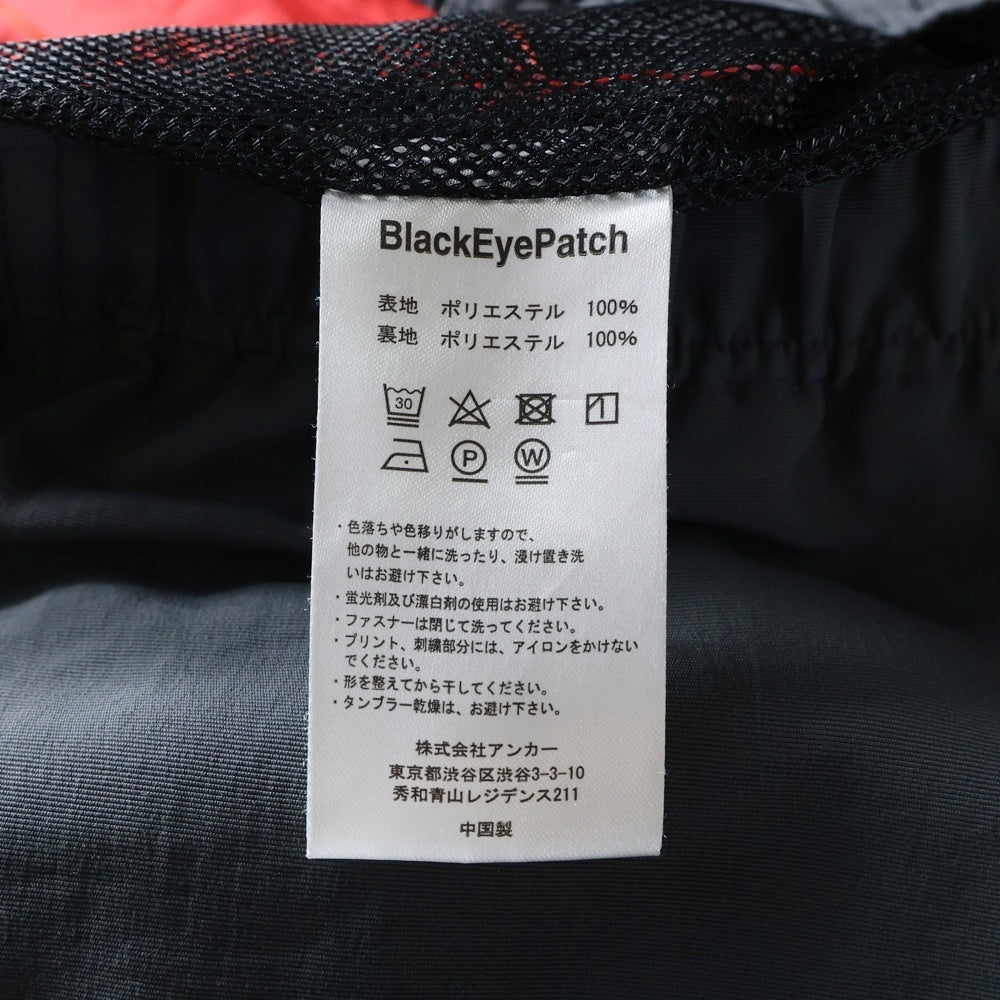 THE BLACK EYE PATCH(ブラックアイパッチ) TRACKING PANTS サイドライン ポリエステル トラッキングパンツ グレー/ホワイト/レッド