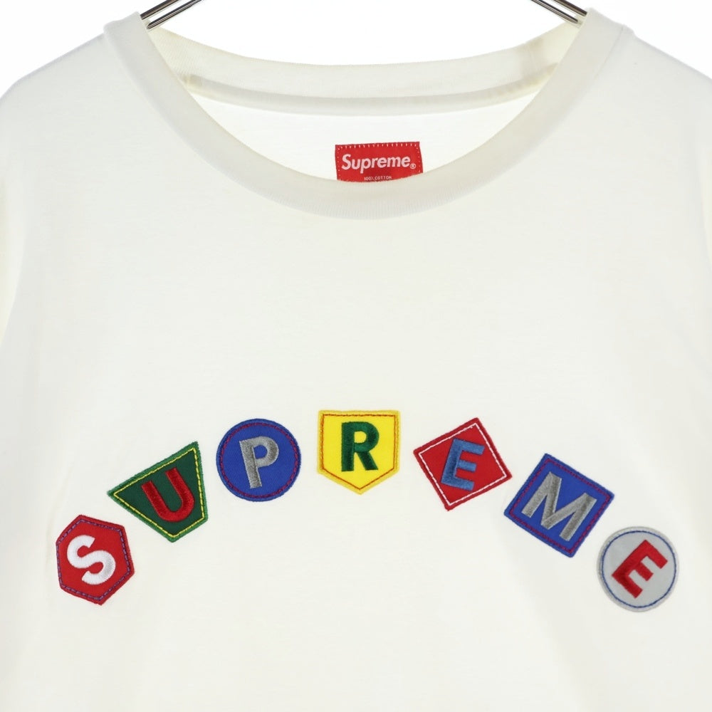 SUPREME(シュプリーム) 21AW Geo Arc L/S Top ゲオ フロントアーチロゴ刺繍ロングスリーブTシャツ 長袖 ホワイト