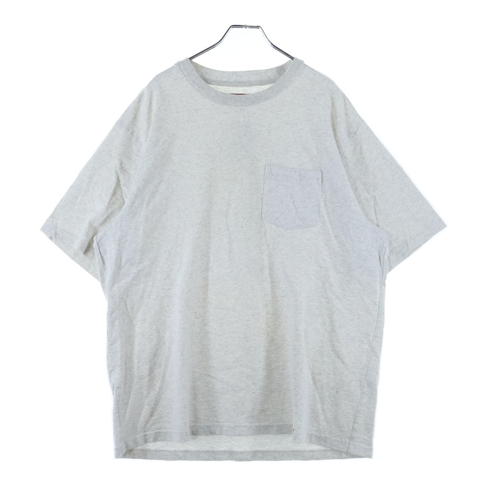 SUPREME(シュプリーム) 24SS S/S Pocket Tee ロゴ刺繍ポケット付クルーネック半袖Tシャツ グレー