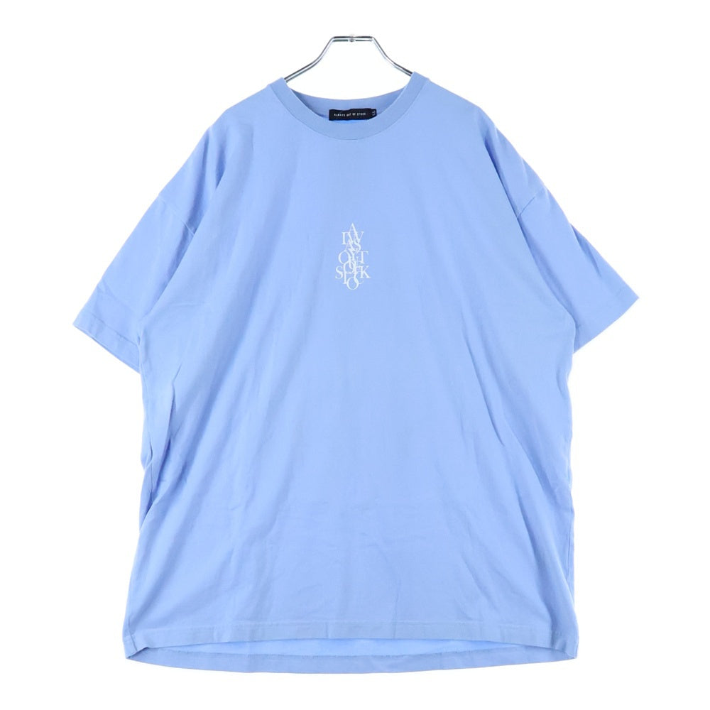 ALWAYS OUT OF STOCK(オールウェイズアウトオブストック) OVERLAP S/S TEE オーバーラップ クルーネック 両面プリント コットン 半袖 Tシャツ カットソー ライトブルー HA-024104122