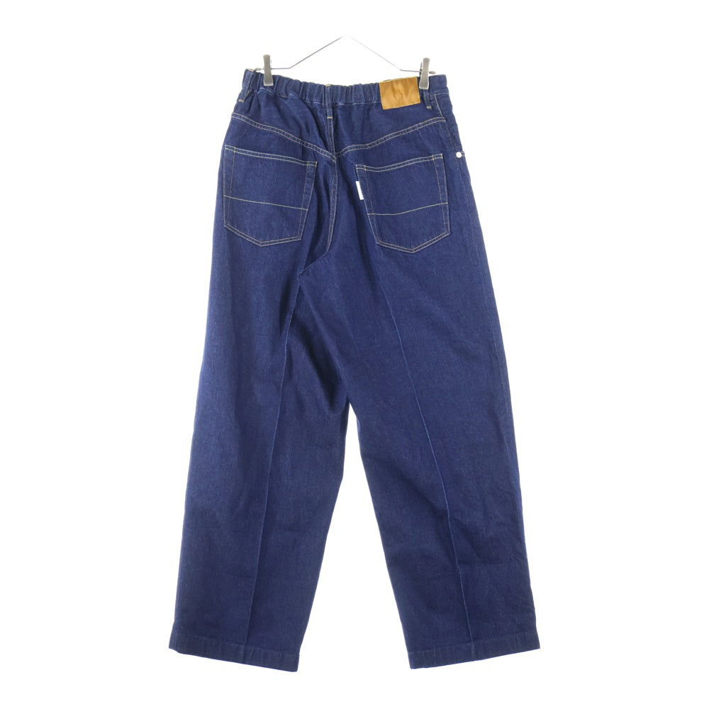 NEON SIGN(ネオンサイン) WIDE DENIM SLACKS ONE WASH ワンウォッシュ タック ワイドデニム スラックス ネイビー N0344OW