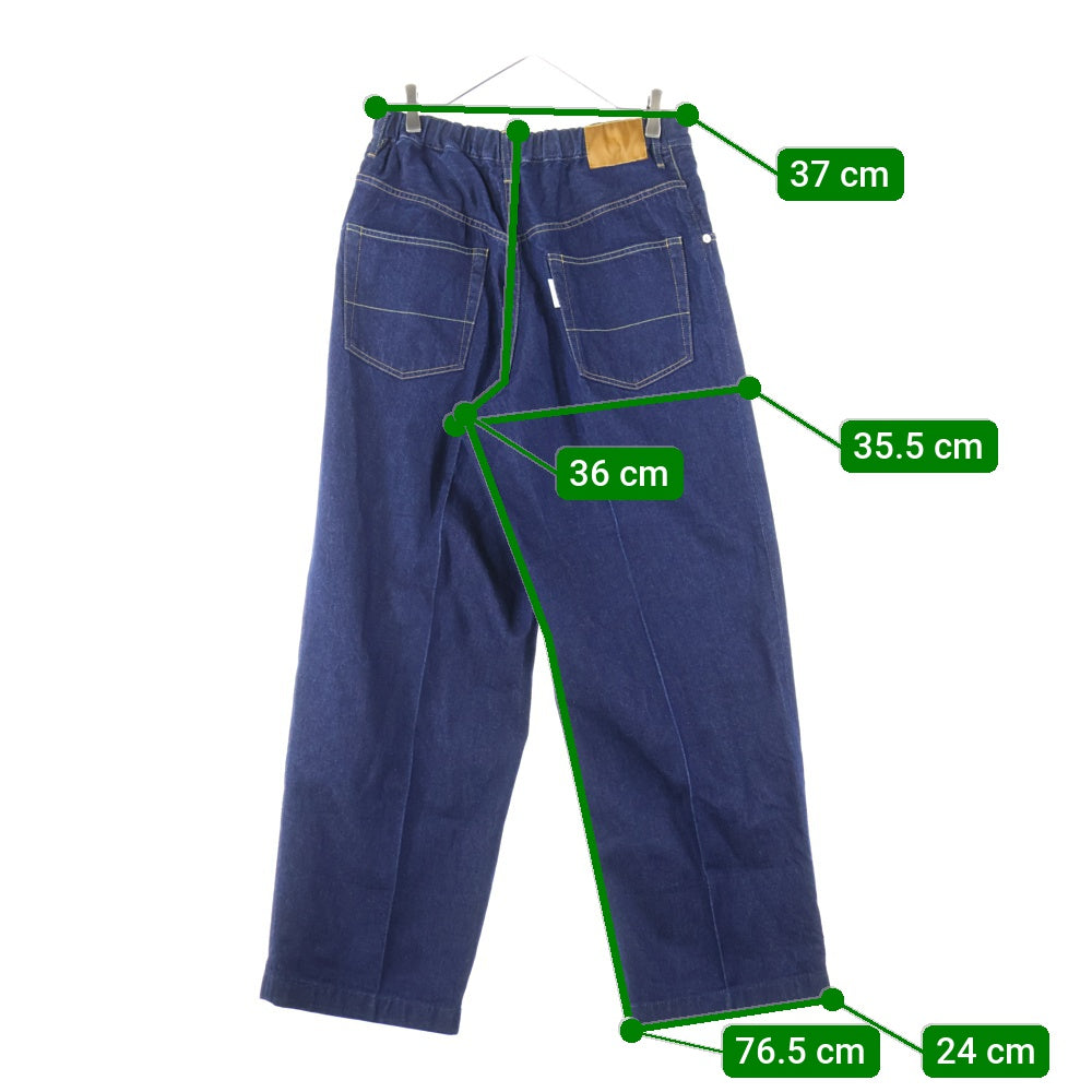 NEON SIGN(ネオンサイン) WIDE DENIM SLACKS ONE WASH ワンウォッシュ タック ワイドデニム スラックス ネイビー N0344OW