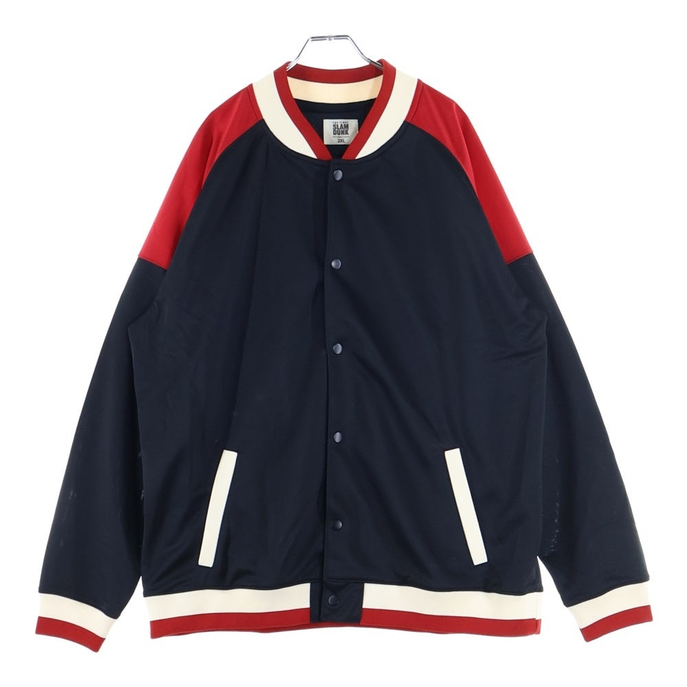 NO BRAND(ノーブランド) THE FIRST SLAM DUNK SHOHOKU 湘北 ロゴプリント ボタンフライ ブルゾン トラックパンツ セットアップ ジャージ ブラック/レッド