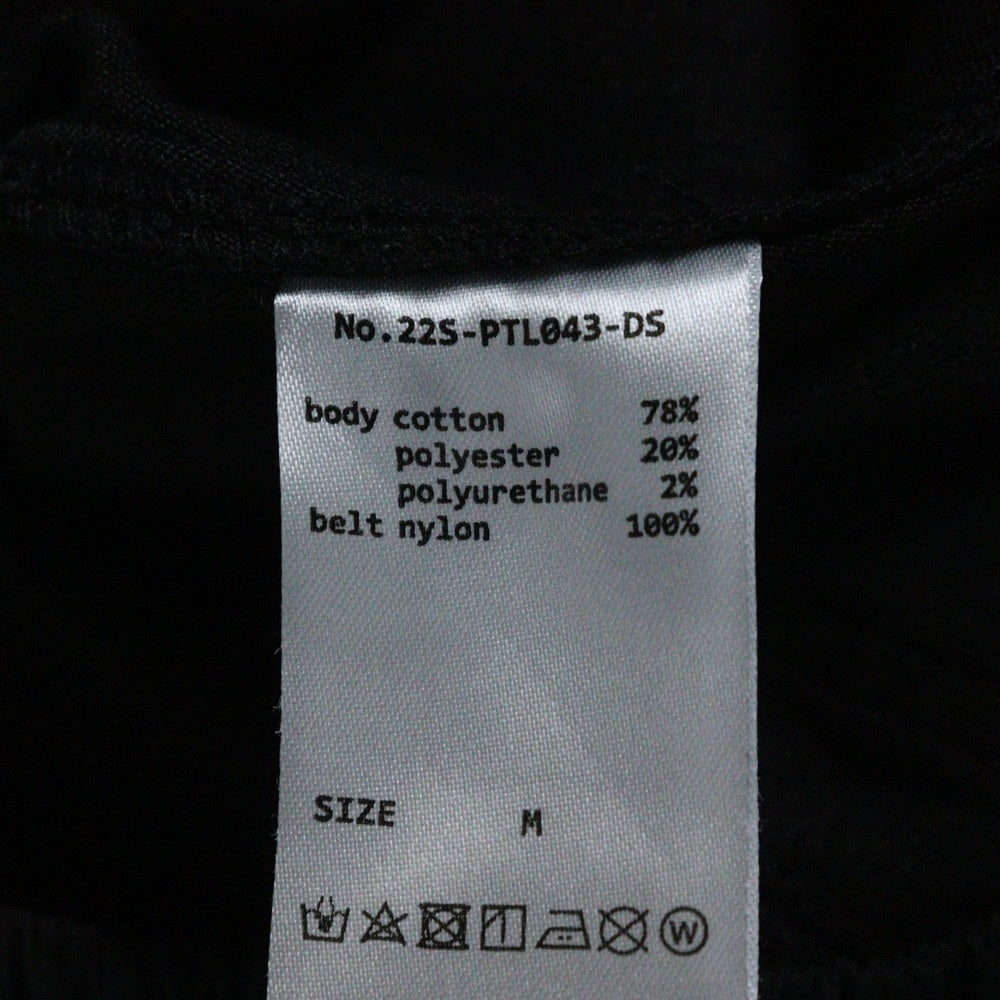 Danke Schon(ダンケシェーン) 22SS PREMIUM SUPER STRETCH TC BLACK SARROUEL PANTS ドローコード スーパーストレッチ サルエルパンツ ブラック 22S-PTL043-DS