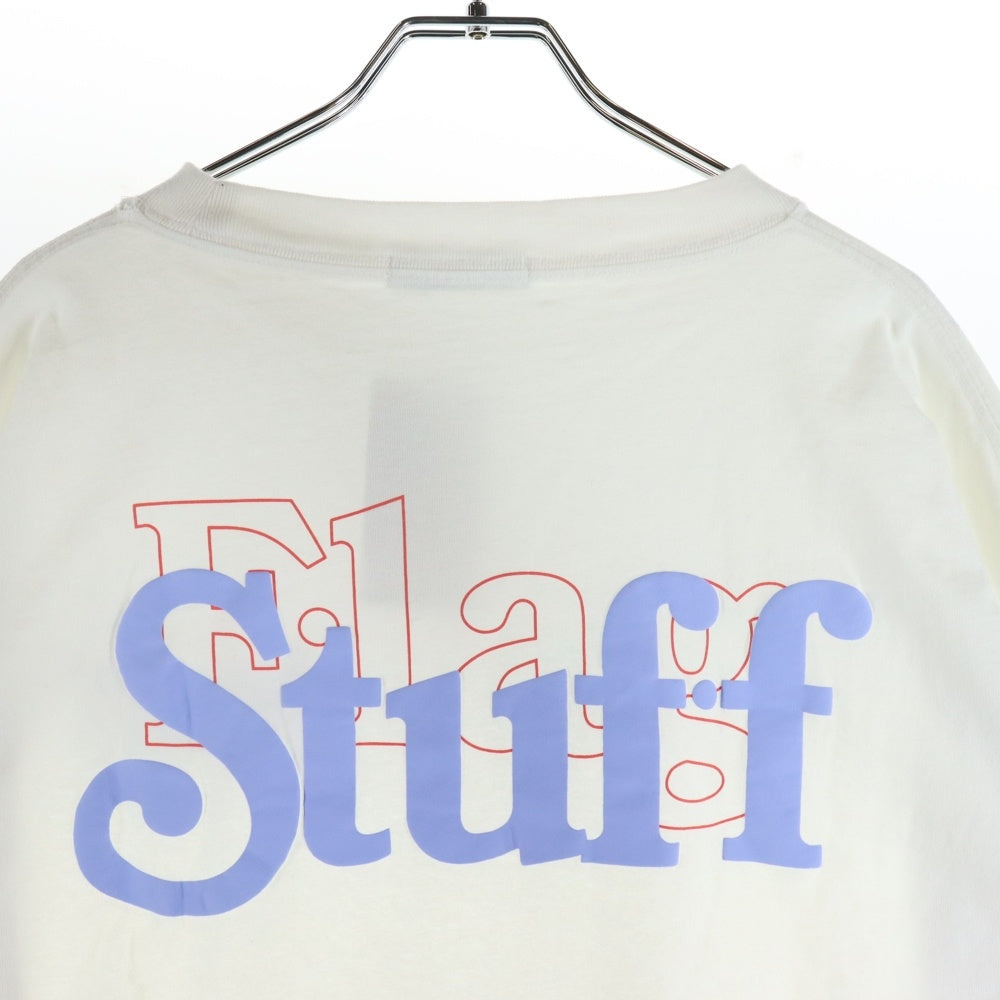 F-LAGSTUF-F(フラグスタフ) ALL WEEKEND LONG プリント クルーネック ロングスリーブ コットン 長袖 Tシャツ カットソー ホワイト FS1011