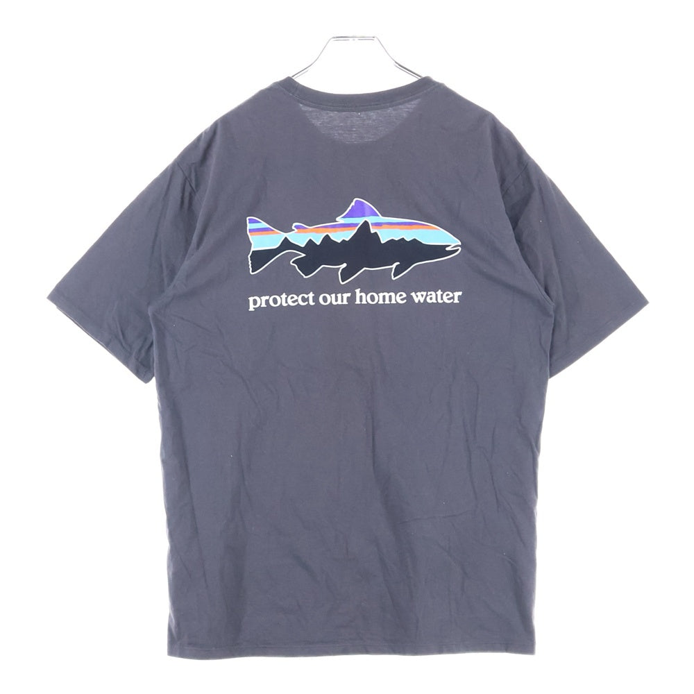 PATAGONIA(パタゴニア) 24SS ロゴプリント クルーネック半袖Tシャツ カットソー ブラック STY37547SP24