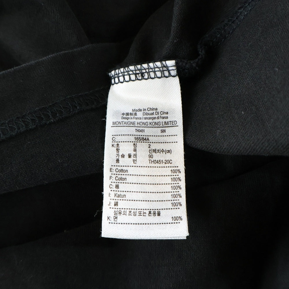 LACOSTE(ラコステ) ロゴワッペン付き クルーネック長袖Tシャツ カットソー ブラック TH0451