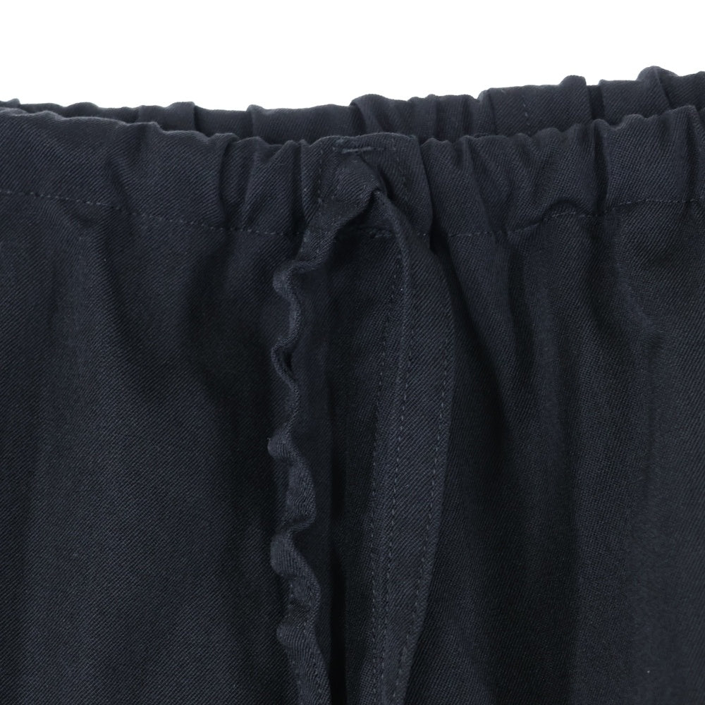 Yohji Yamamoto(ヨウジヤマモト) 25SS GABARDINE RELAXED FIT PANTS ギャバジン リラックスフィット イージーパンツ ブラック FP-P63-100