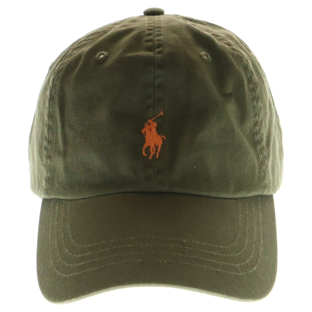POLO RALPH LAUREN(ポロラルフローレン) ロゴワンポイント刺繍 ベースボールキャップ 帽子 カーキ