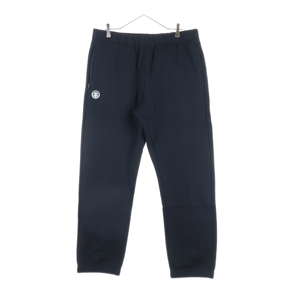 AAPE BY A BATHING APE(エーエイプバイアベイシングエイプ) AAPE MAIN SWEAT PANTS エイプ メニー スウェット エンブロイダリー バックカモ ロングパンツ ブラック AAPPTMB638XXN