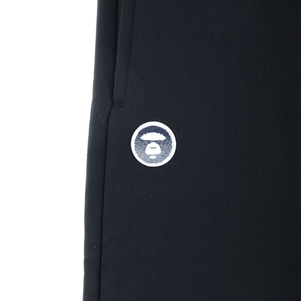 AAPE BY A BATHING APE(エーエイプバイアベイシングエイプ) AAPE MAIN SWEAT PANTS エイプ メニー スウェット エンブロイダリー バックカモ ロングパンツ ブラック AAPPTMB638XXN