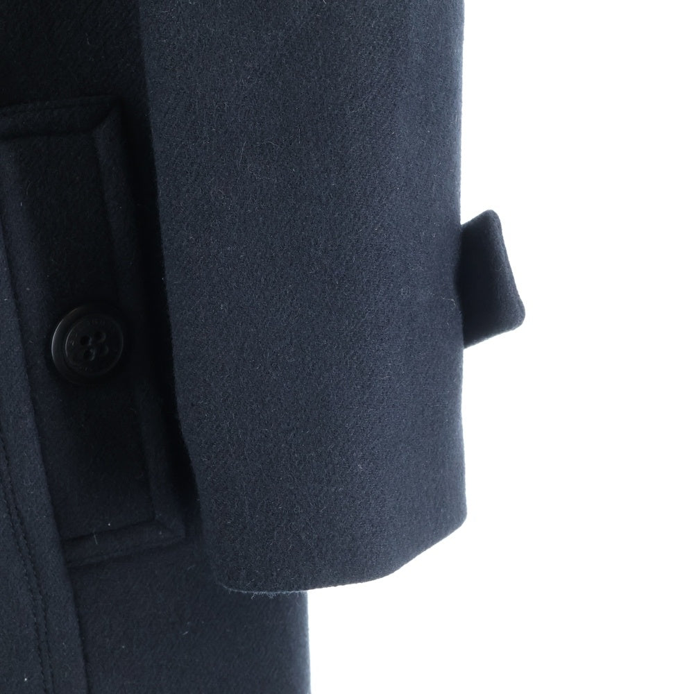 BURBERRY BLUE LABEL(バーバリーブルーレーベル) ウール バックチェック スタンドカラー チェスターコート ブラック レディース FNF65-856-09