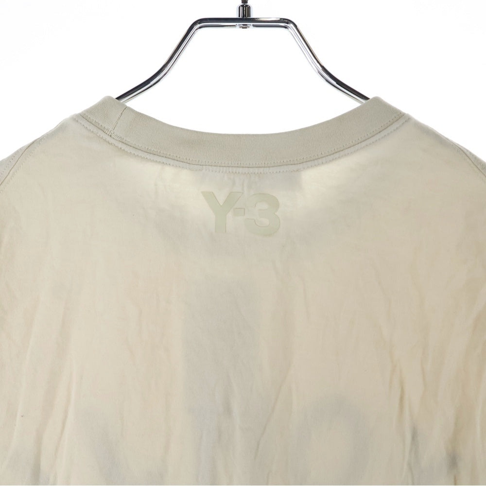 Y-3(ワイスリー) YOHJI LETTERS SHORT SLEEVE TEE ヨージ レター ショート スリーブ クルーネック カットソー 半袖Tシャツ ベージュ FJ0328
