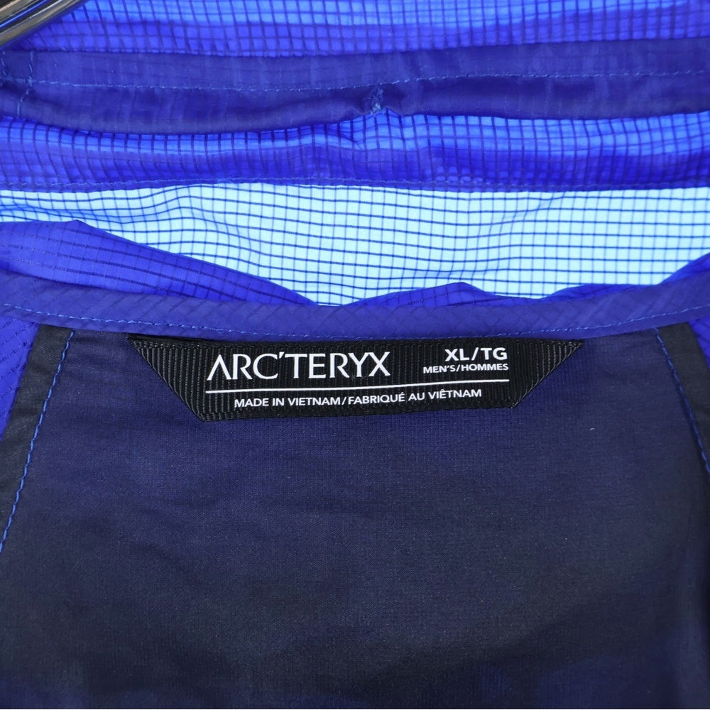 ARC'TERYX(アークテリクス) NORVAN WINDSHELL HOODY ノーバン ウィンドシェル ロゴデザイン ジップアップ フーデッド ナイロンジャケット ブルー/ブラック X000007748-1223X000007748