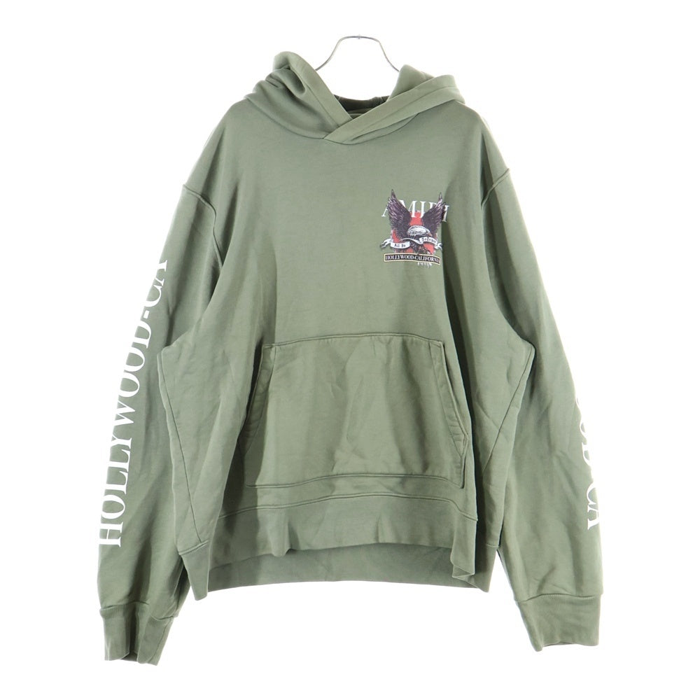 AMIRI(アミリ) HOLLYWOOD EAGLE PULLOVER PARKA ハリウッド イーグル スウェットプルオーバーパーカー カーキ