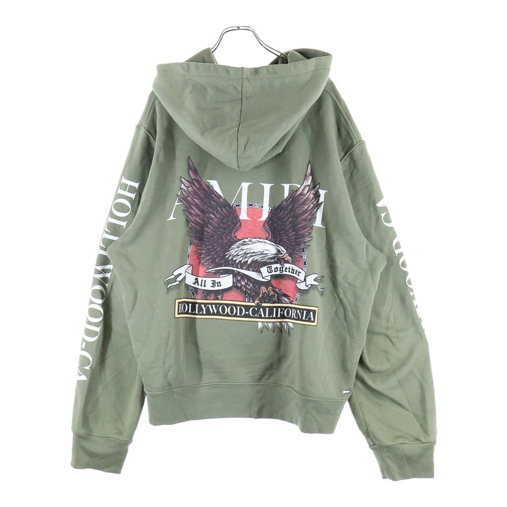 AMIRI(アミリ) HOLLYWOOD EAGLE PULLOVER PARKA ハリウッド イーグル スウェットプルオーバーパーカー カーキ