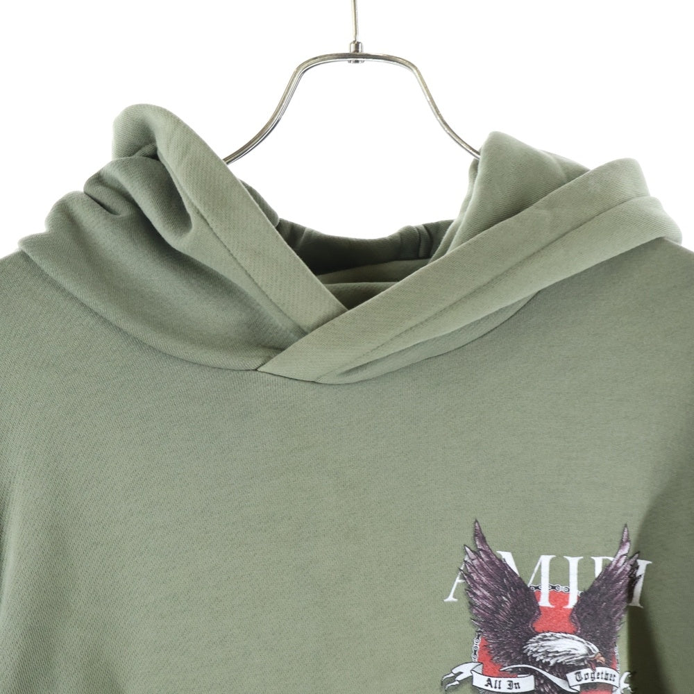 AMIRI(アミリ) HOLLYWOOD EAGLE PULLOVER PARKA ハリウッド イーグル スウェットプルオーバーパーカー カーキ