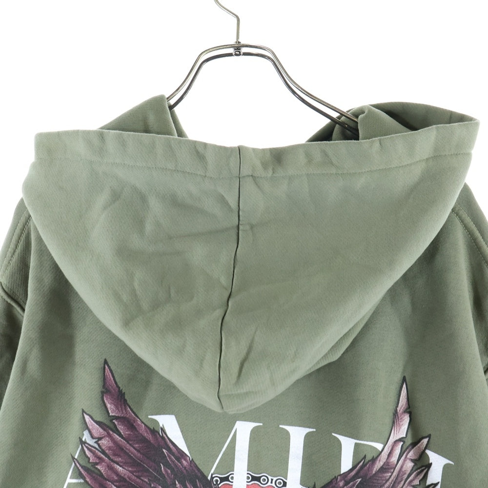 AMIRI(アミリ) HOLLYWOOD EAGLE PULLOVER PARKA ハリウッド イーグル スウェットプルオーバーパーカー カーキ