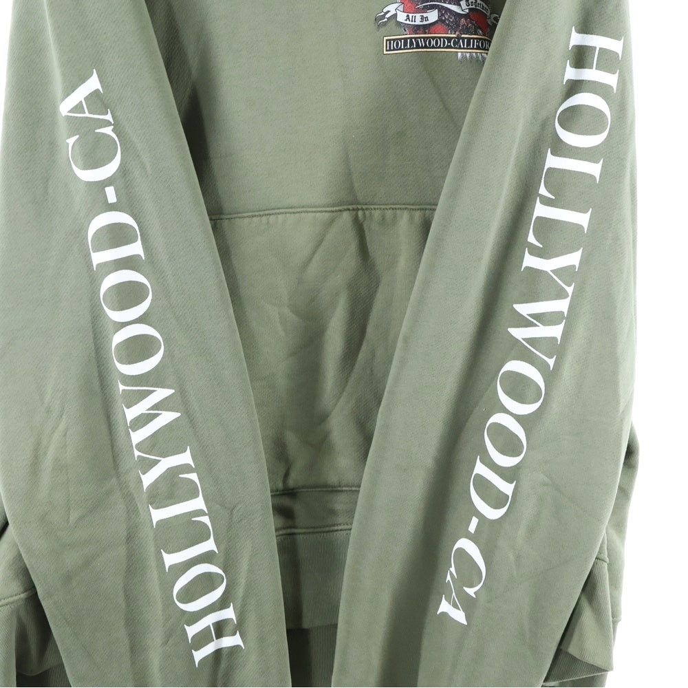 AMIRI(アミリ) HOLLYWOOD EAGLE PULLOVER PARKA ハリウッド イーグル スウェットプルオーバーパーカー カーキ