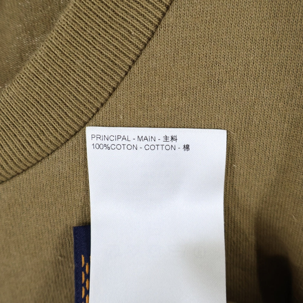 LOUIS VUITTON(ルイヴィトン) 24AW エンブロイダード シグネチャー コットン クルーネック 半袖Tシャツ カットソー ブラウン RM242M NPL HRY89W