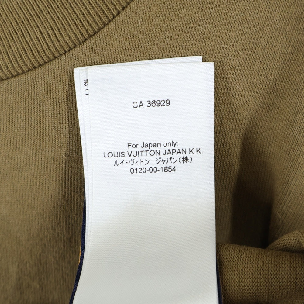 LOUIS VUITTON(ルイヴィトン) 24AW エンブロイダード シグネチャー コットン クルーネック 半袖Tシャツ カットソー ブラウン RM242M NPL HRY89W