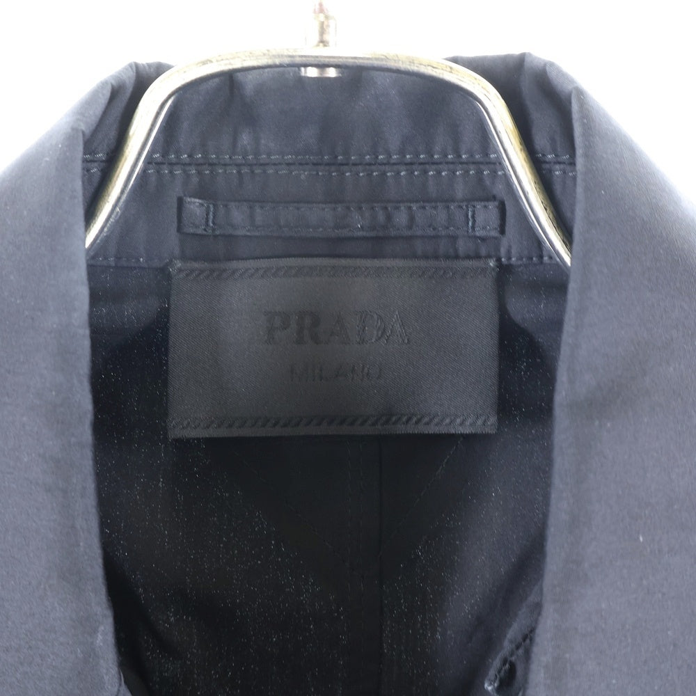 PRADA(プラダ) Single Breasted Cotton Jacket シングルブレステッド コットン テーラードジャケット ブラック UGI271
