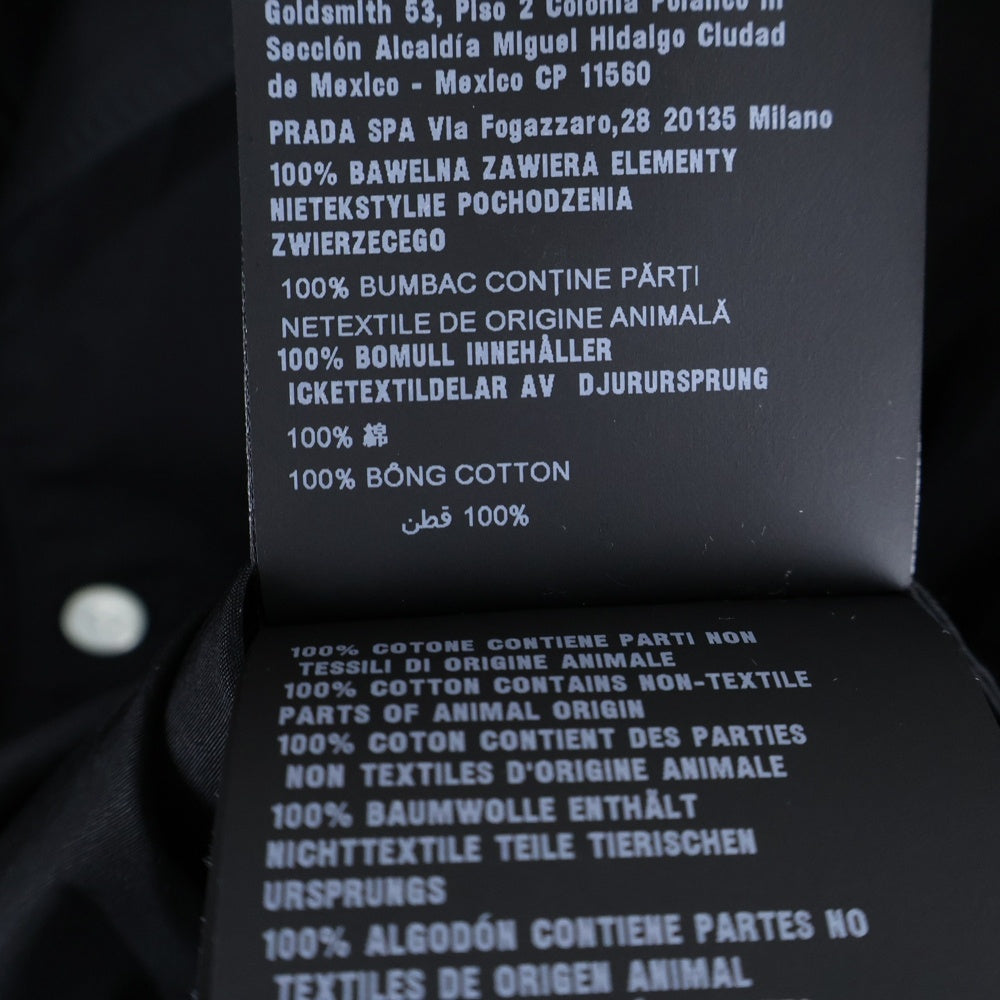 PRADA(プラダ) Single Breasted Cotton Jacket シングルブレステッド コットン テーラードジャケット ブラック UGI271