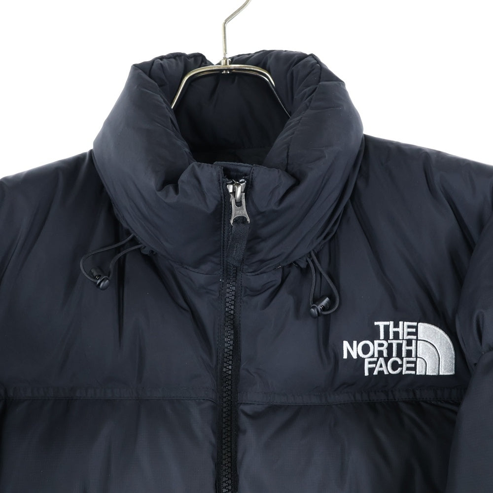 THE NORTH FACE(ザノースフェイス) SHORT NUPTSE JACKET ショート ヌプシ 胸ロゴデザイン ジップアップ ダウンジャケット レディース ブラック NDW92232