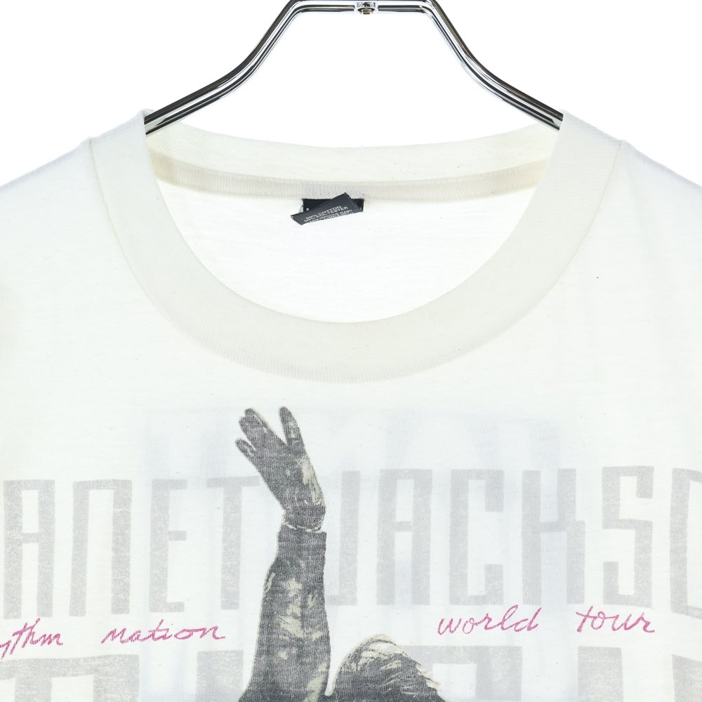 VINTAGE(ヴィンテージ) 90S VINTAGE JANET JACKSON RHYTHM NATION WORLD TOUR ヴィンテージ ジャネットジャクソン リズムネーション ワールドツアー 半袖Tシャツ カットソー ホワイト