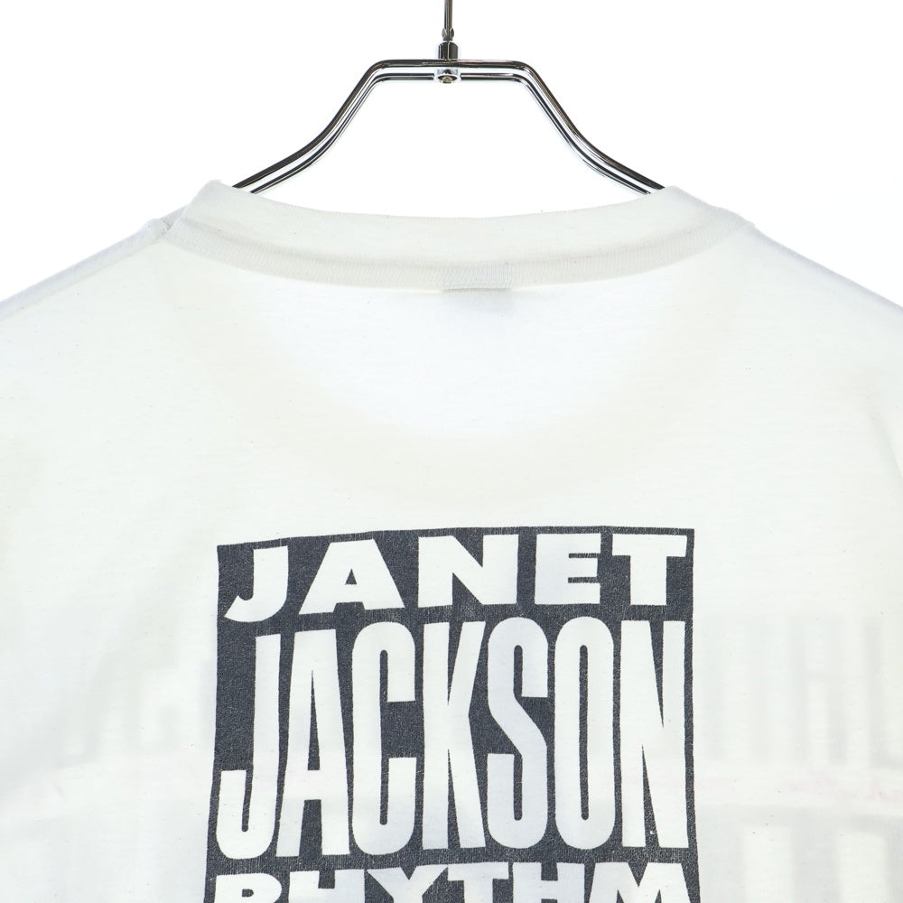 VINTAGE(ヴィンテージ) 90S VINTAGE JANET JACKSON RHYTHM NATION WORLD TOUR ヴィンテージ ジャネットジャクソン リズムネーション ワールドツアー 半袖Tシャツ カットソー ホワイト