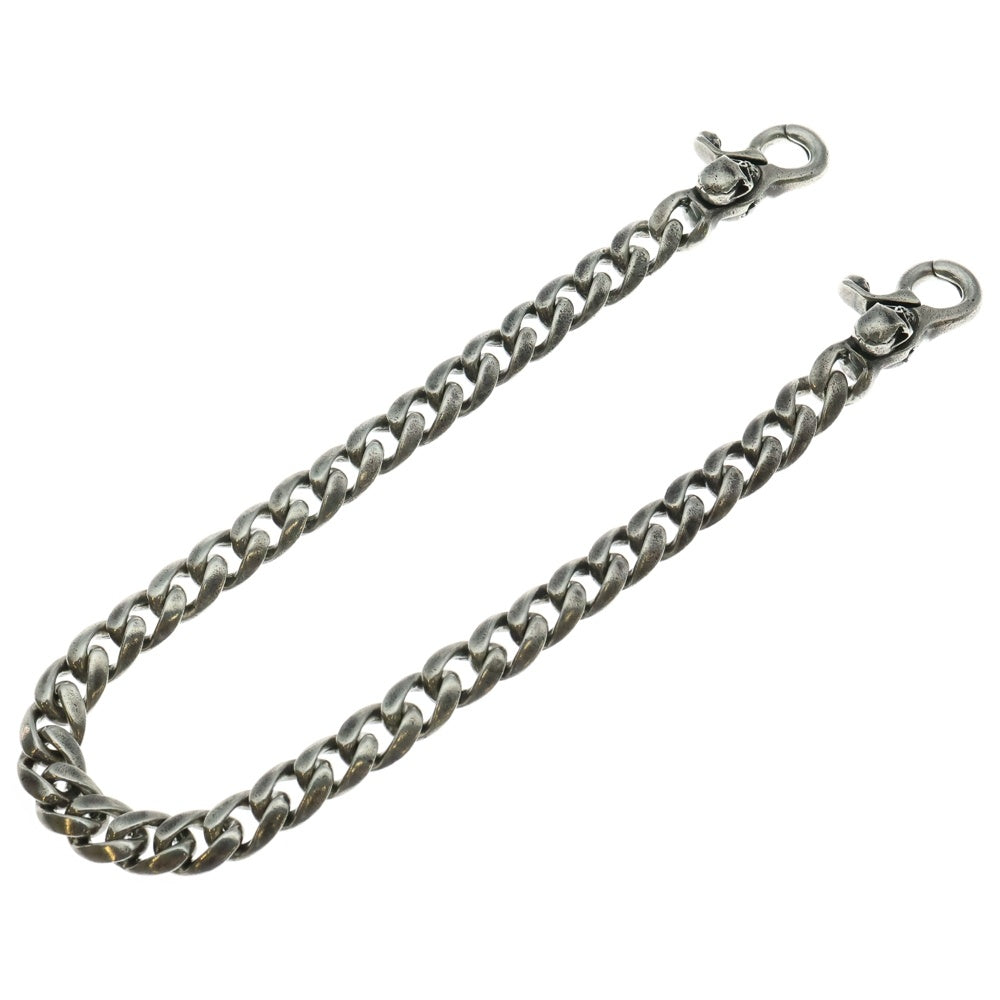 STANLEY GUESS(スタンリーゲス) 2スカルクラシッククリップ ロングウォレットチェーン シルバー