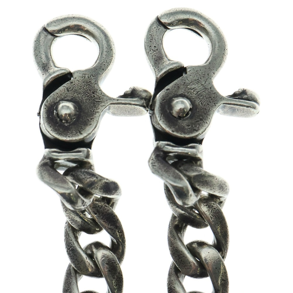 STANLEY GUESS(スタンリーゲス) 2スカルクラシッククリップ ロングウォレットチェーン シルバー