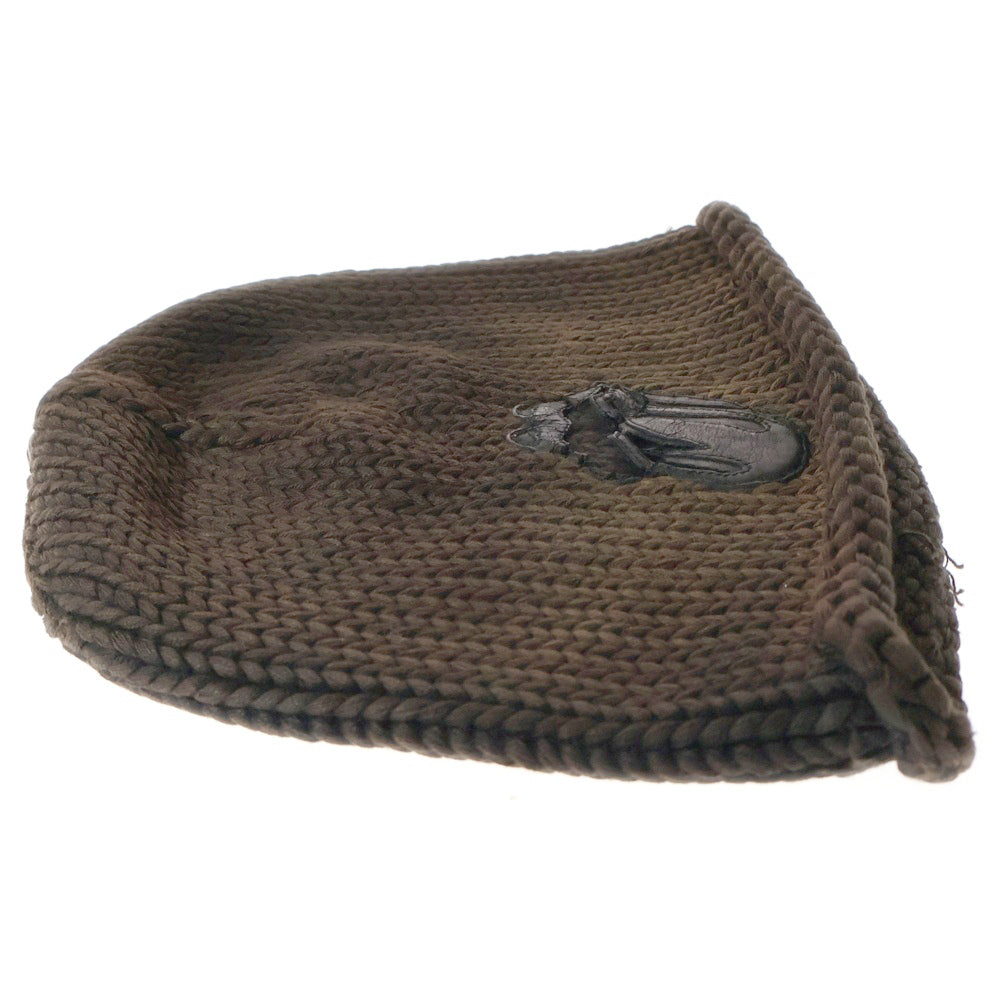 CHROME HEARTS(クロムハーツ) BEANIE CASH リップ&タン カシミヤ ニットキャップ ビーニー 帽子 ブラック