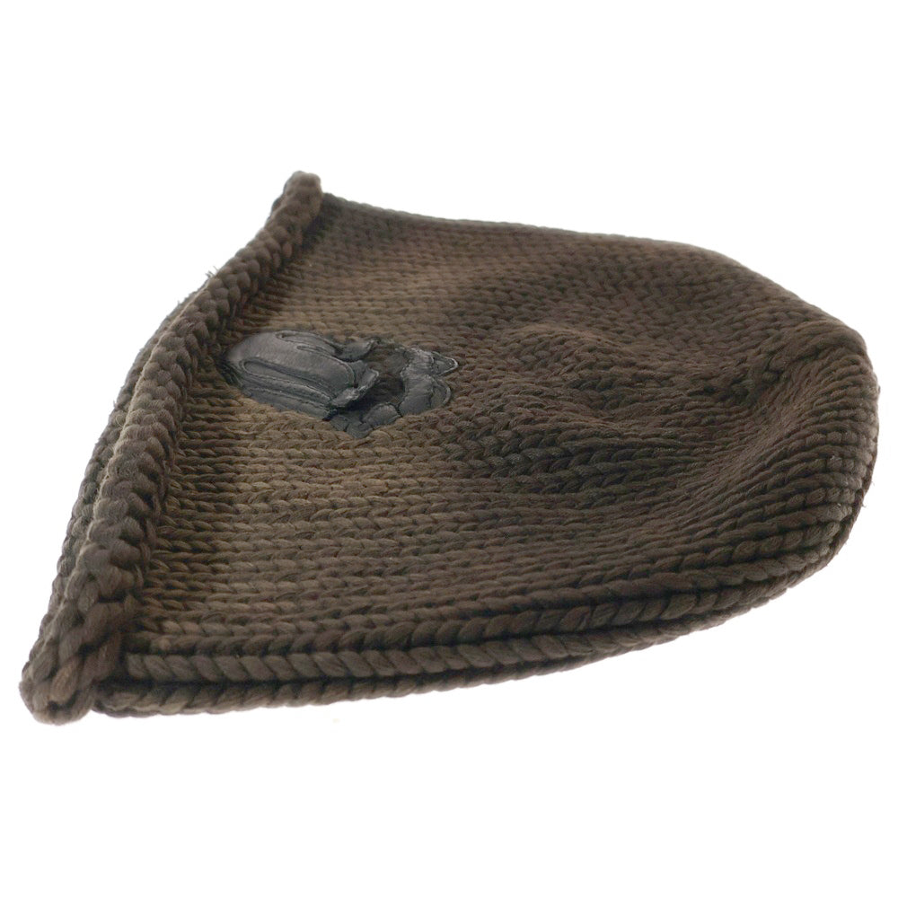 CHROME HEARTS(クロムハーツ) BEANIE CASH リップ&タン カシミヤ ニットキャップ ビーニー 帽子 ブラック