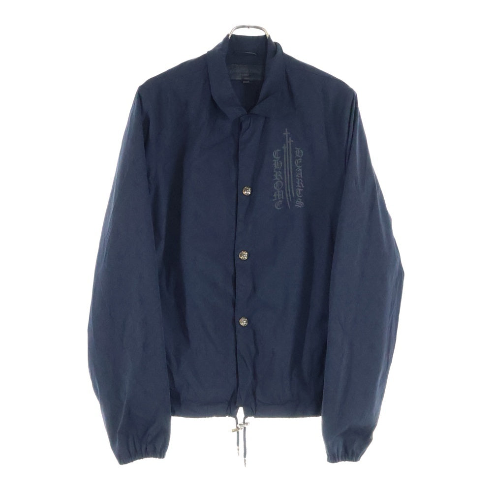 CHROME HEARTS(クロムハーツ) RIGGINS FBRC VJ N バック英字プリント CHプラス総柄 ナイロンコーチジャケット ブルゾン ブラック