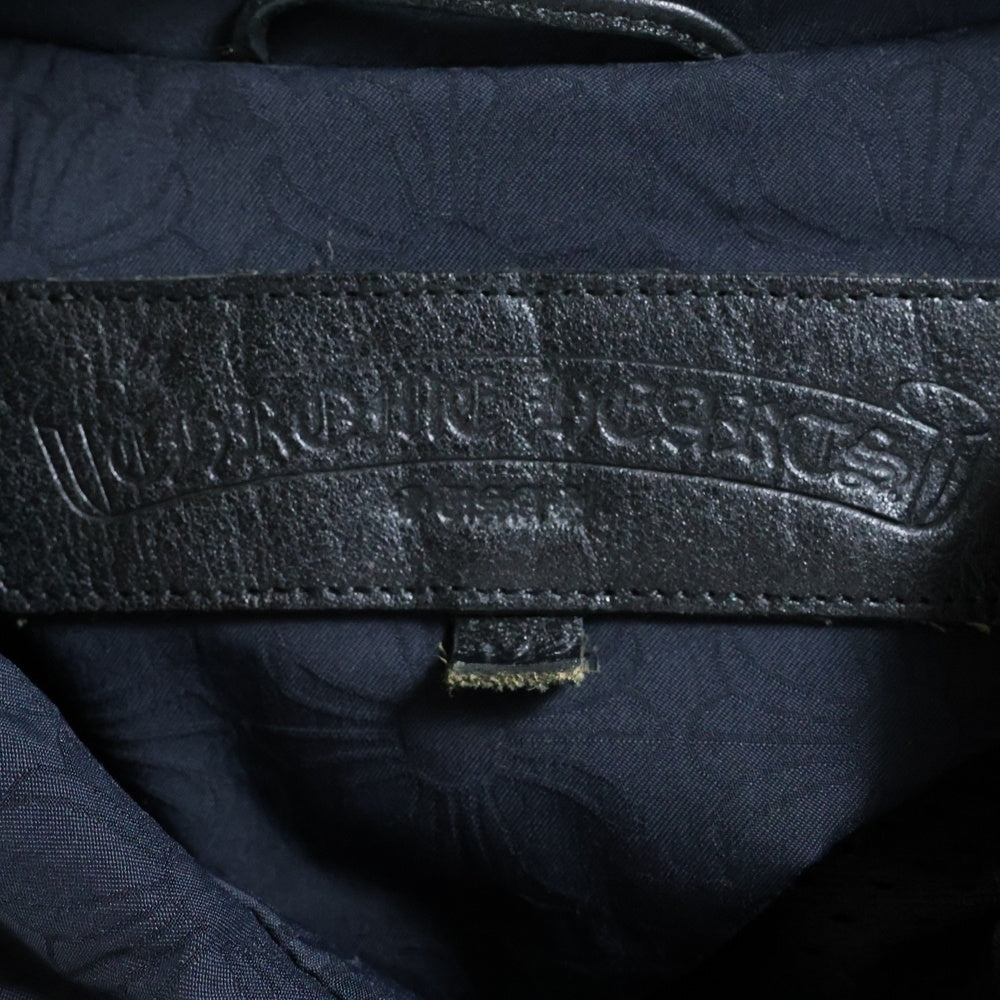 CHROME HEARTS(クロムハーツ) RIGGINS FBRC VJ N バック英字プリント CHプラス総柄 ナイロンコーチジャケット ブルゾン ブラック