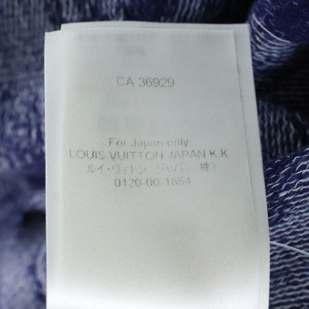 LOUIS VUITTON(ルイヴィトン) 22AW モノグラム バンダナ コットン 半袖プルオーバーパーカー ブルー RM222M N31 HNY28W