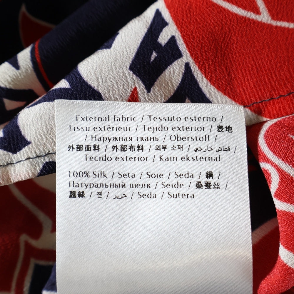 VALENTINO(ヴァレンティノ) ARCHIVE MANIFESTO BANDANA PRINT SILK SHIRT アーカイブ マニフェスト バンダナプリント シルク半袖シャツ レッド/ネイビー/ホワイト 1V3AAA908KW