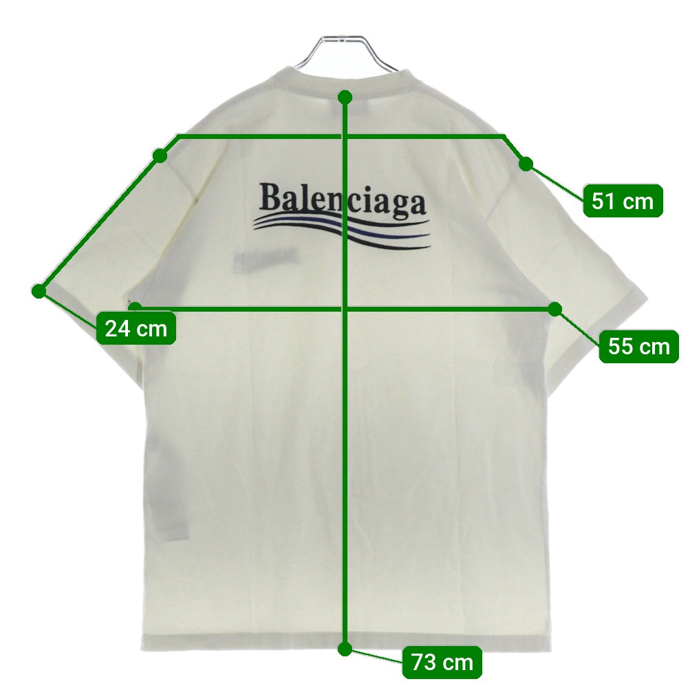 BALENCIAGA(バレンシアガ) 22SS POLITICAL CAMPAIGN LARGE FIT TEE ポリティカルキャンペーンロゴ クルーネック 半袖Tシャツ カットソー 641675 TKVJ1