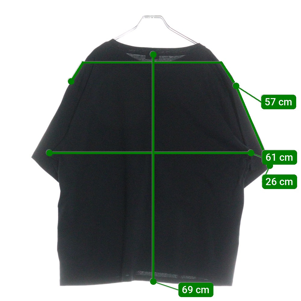 CELINE(セリーヌ) 22SS ゴシックロゴプリント クルーネック 半袖Tシャツ カットソー ブラック 2X37A671Q