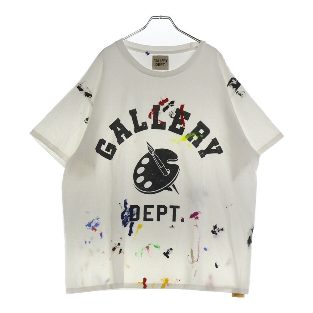 GALLERY DEPT.(ギャラリーデプト) ART DEPARTMENT TEE ペイント加工 アート デパートメント クルーネック 半袖Tシャツ カットソー ホワイト